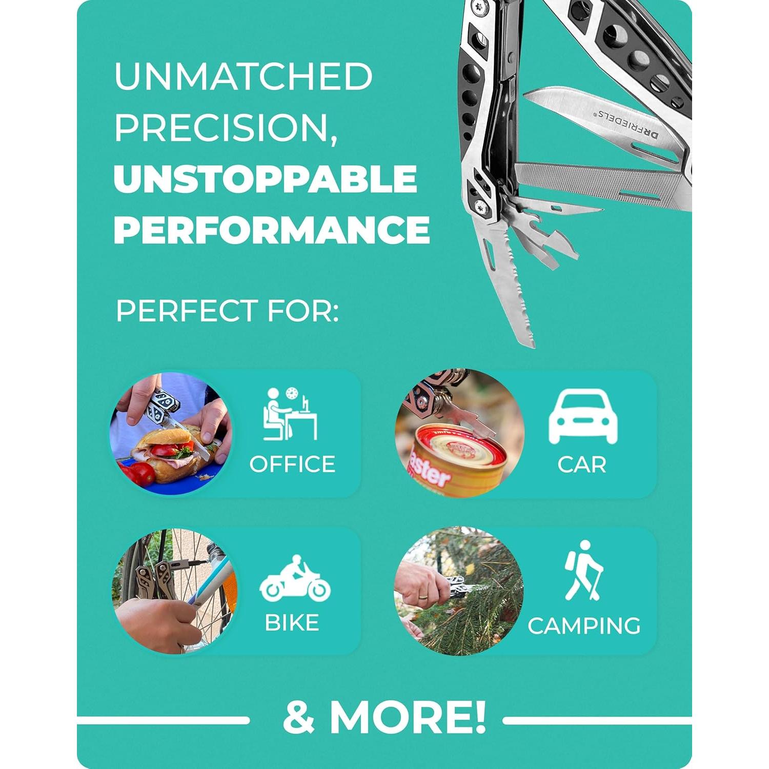 Herramienta Multiuso 22 en 1 DrFriedels - Acero Inoxidable