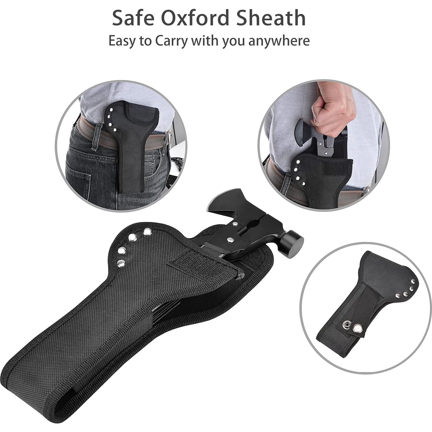 Hacha Martillo Multifuncional AIYEGO 14 en 1 para Camping