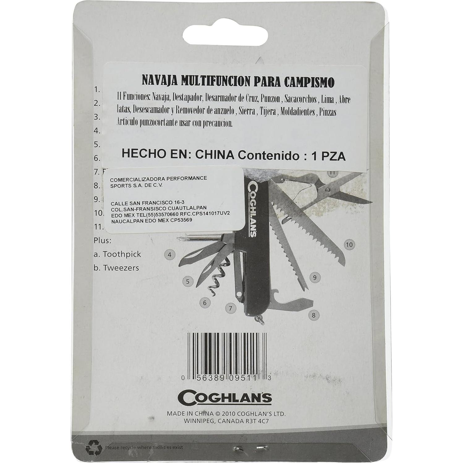 Cuchillo Multi-Herramienta Plegable Coghlan's 11 Funciones