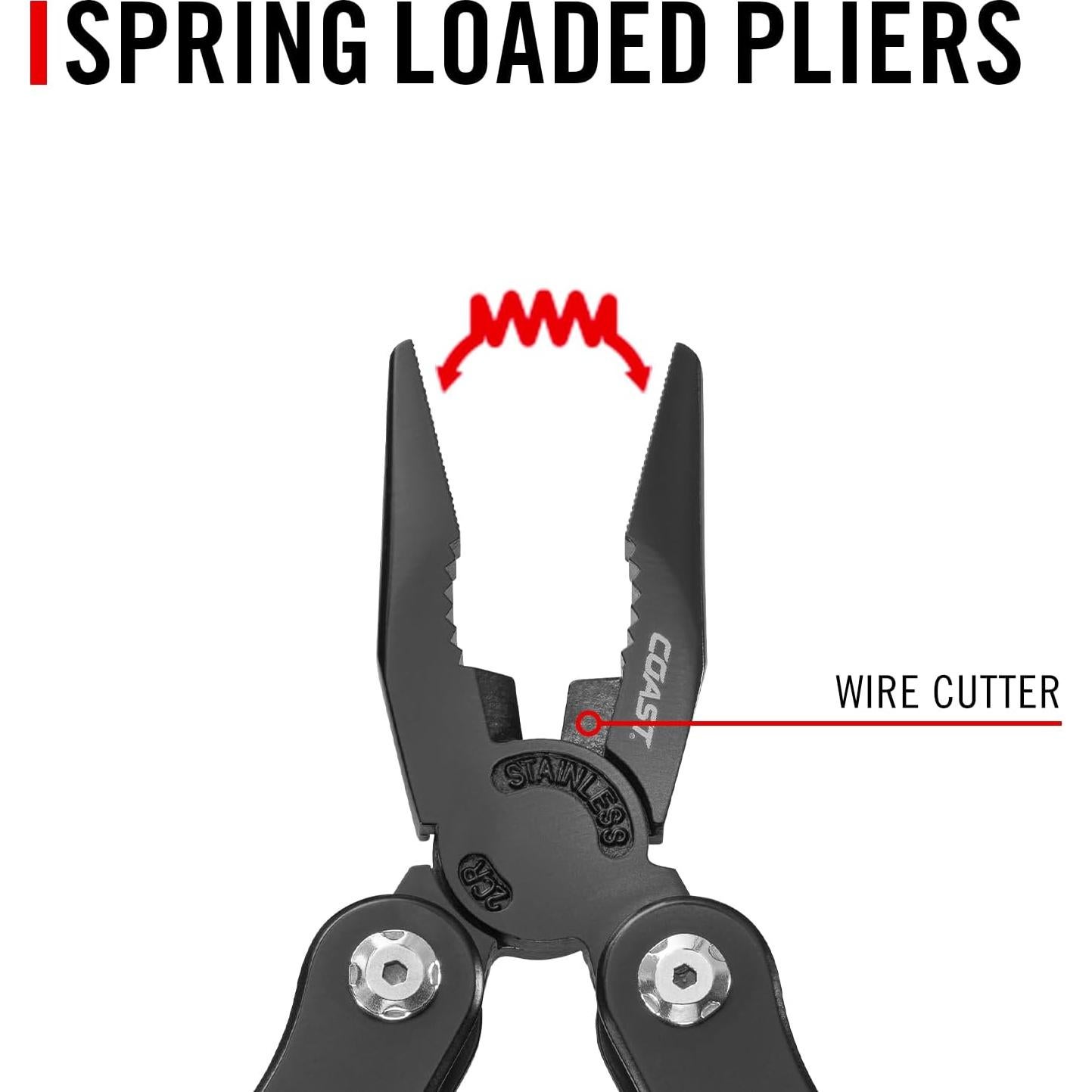 Multi-Herramienta COAST CT225 11 en 1 - Acero Inoxidable Negro