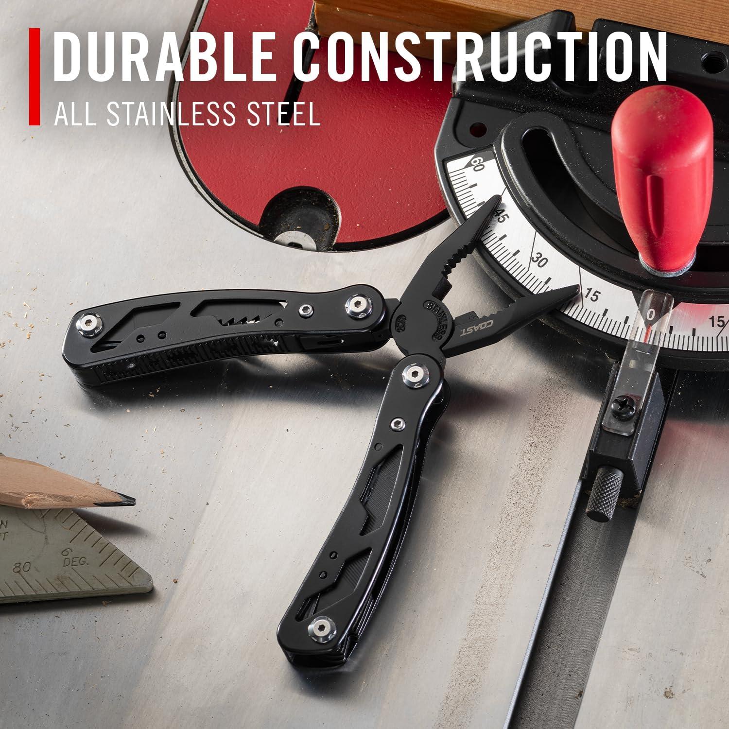 Multi-Herramienta COAST CT225 11 en 1 - Acero Inoxidable Negro