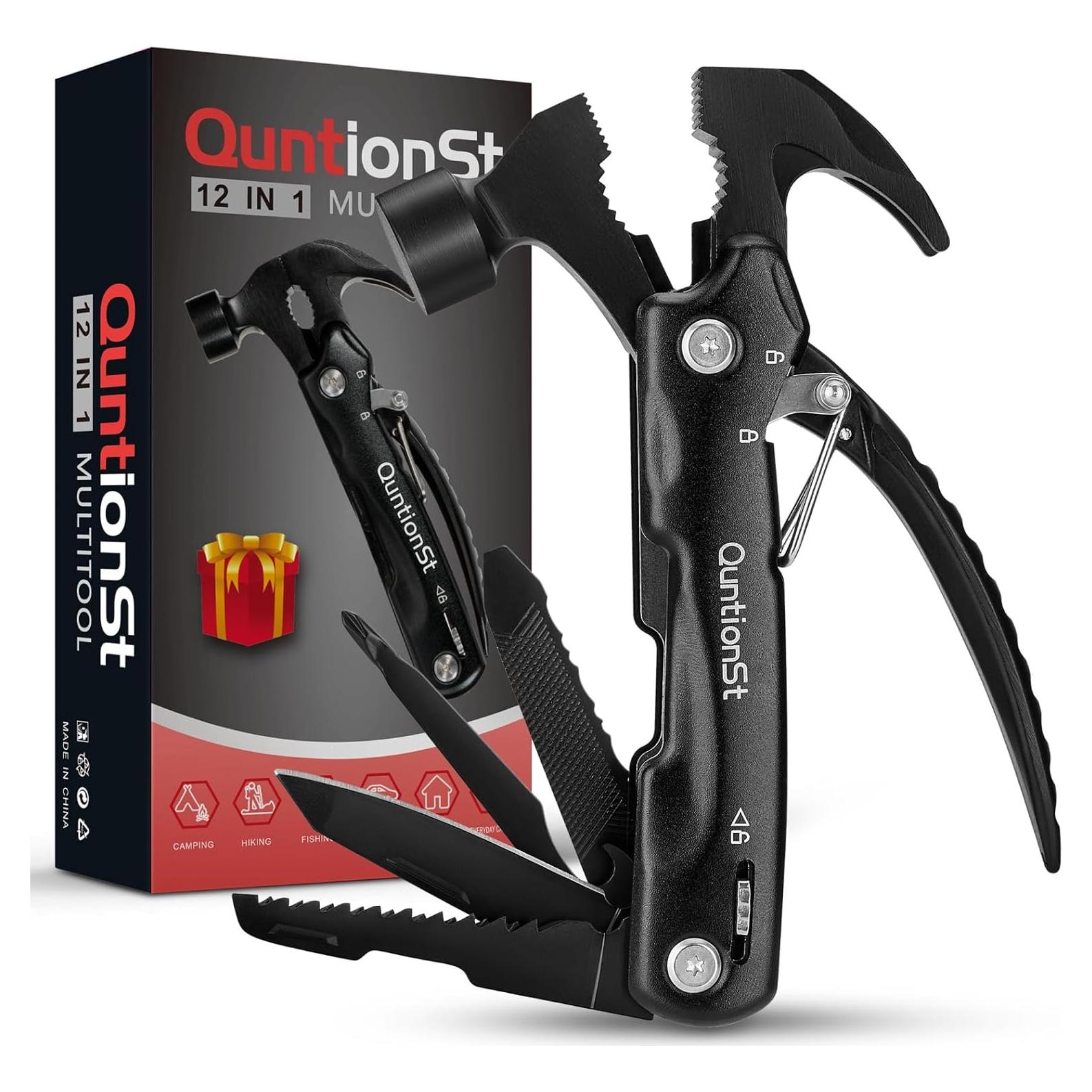 Herramienta Multitool de Martillo 12 en 1 QuntionSt - Acero Inoxidable