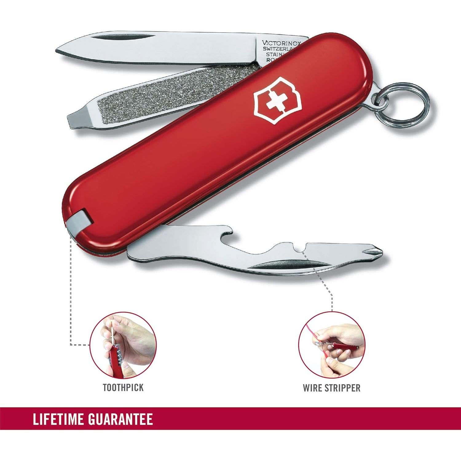 Cuchillo Suizo Victorinox Rally 58mm 9 Funciones Rojo