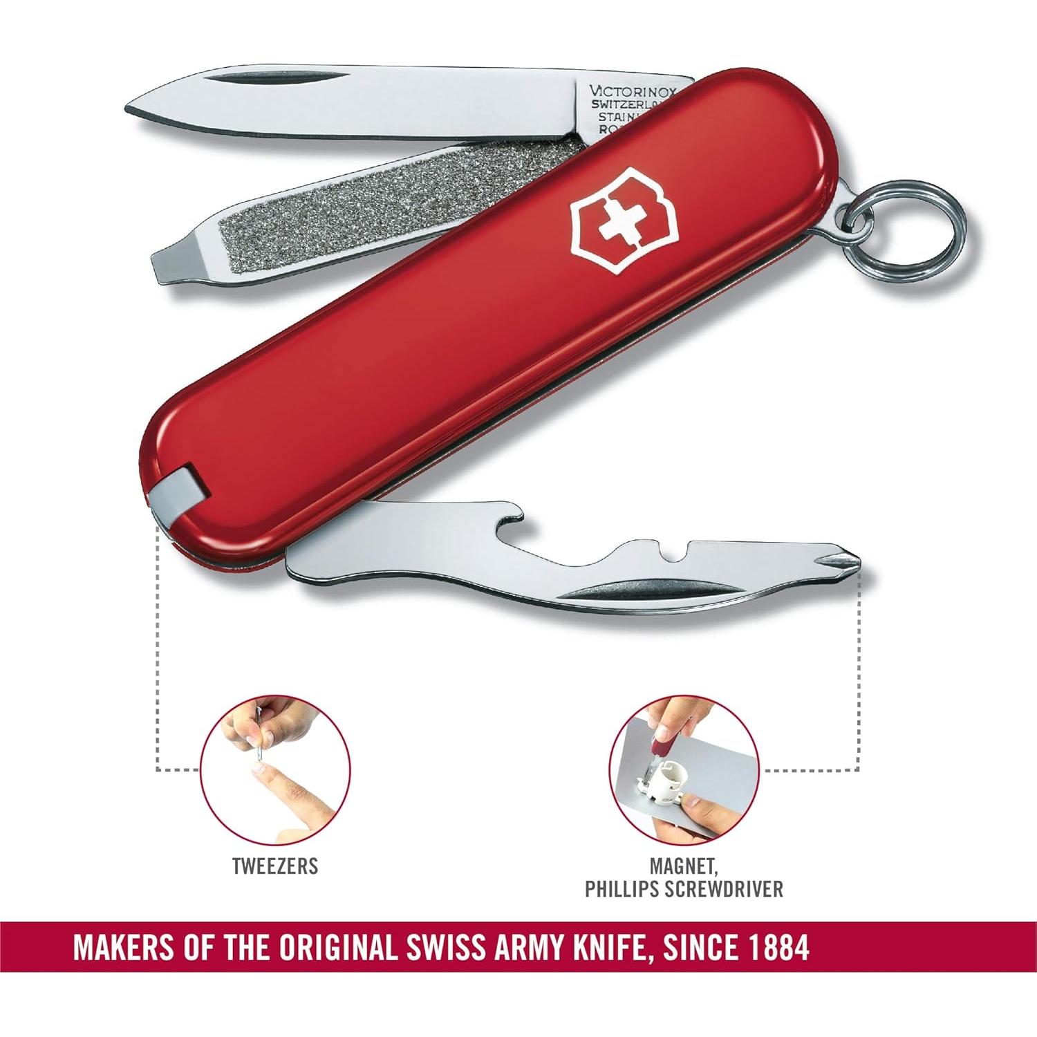 Cuchillo Suizo Victorinox Rally 58mm 9 Funciones Rojo