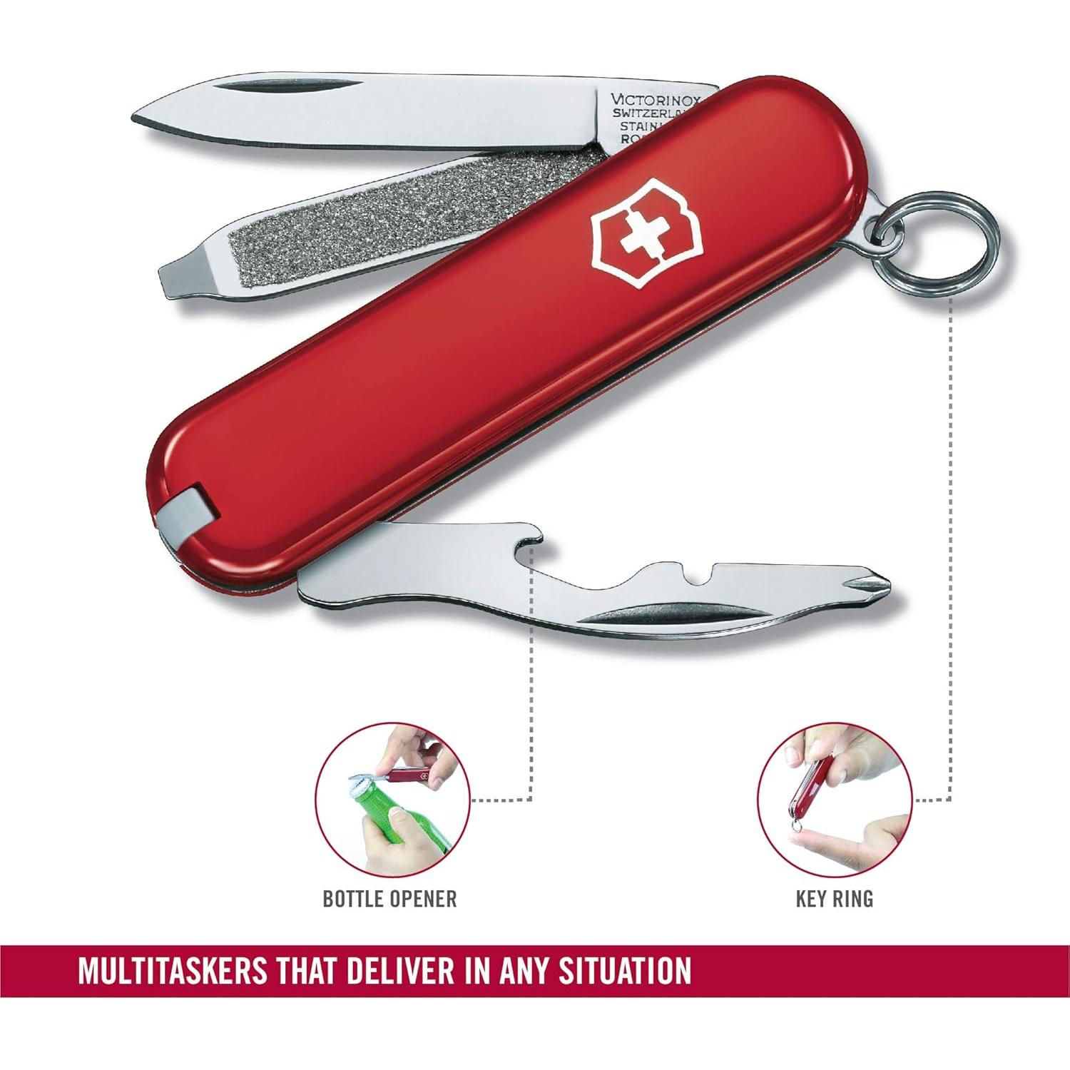 Cuchillo Suizo Victorinox Rally 58mm 9 Funciones Rojo