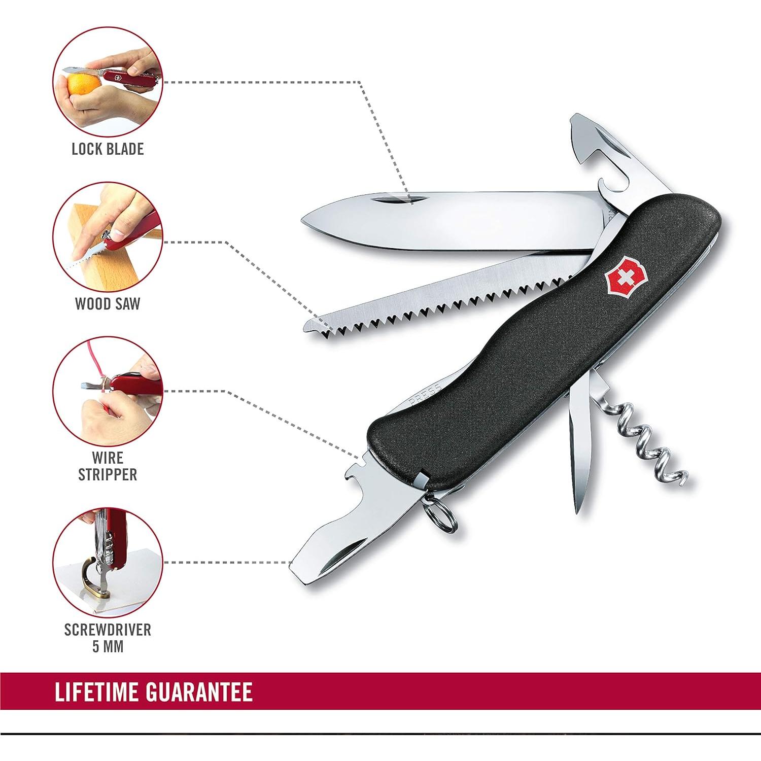 Cuchillo Suizo Victorinox Forester 12 Funciones Negro