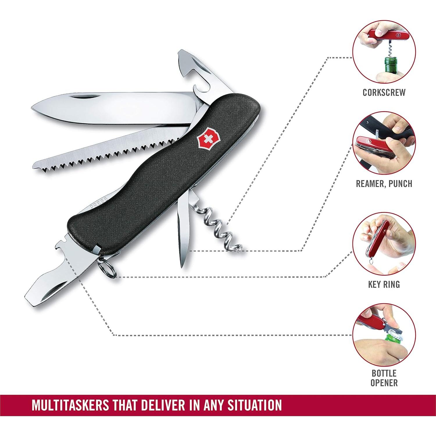 Cuchillo Suizo Victorinox Forester 12 Funciones Negro