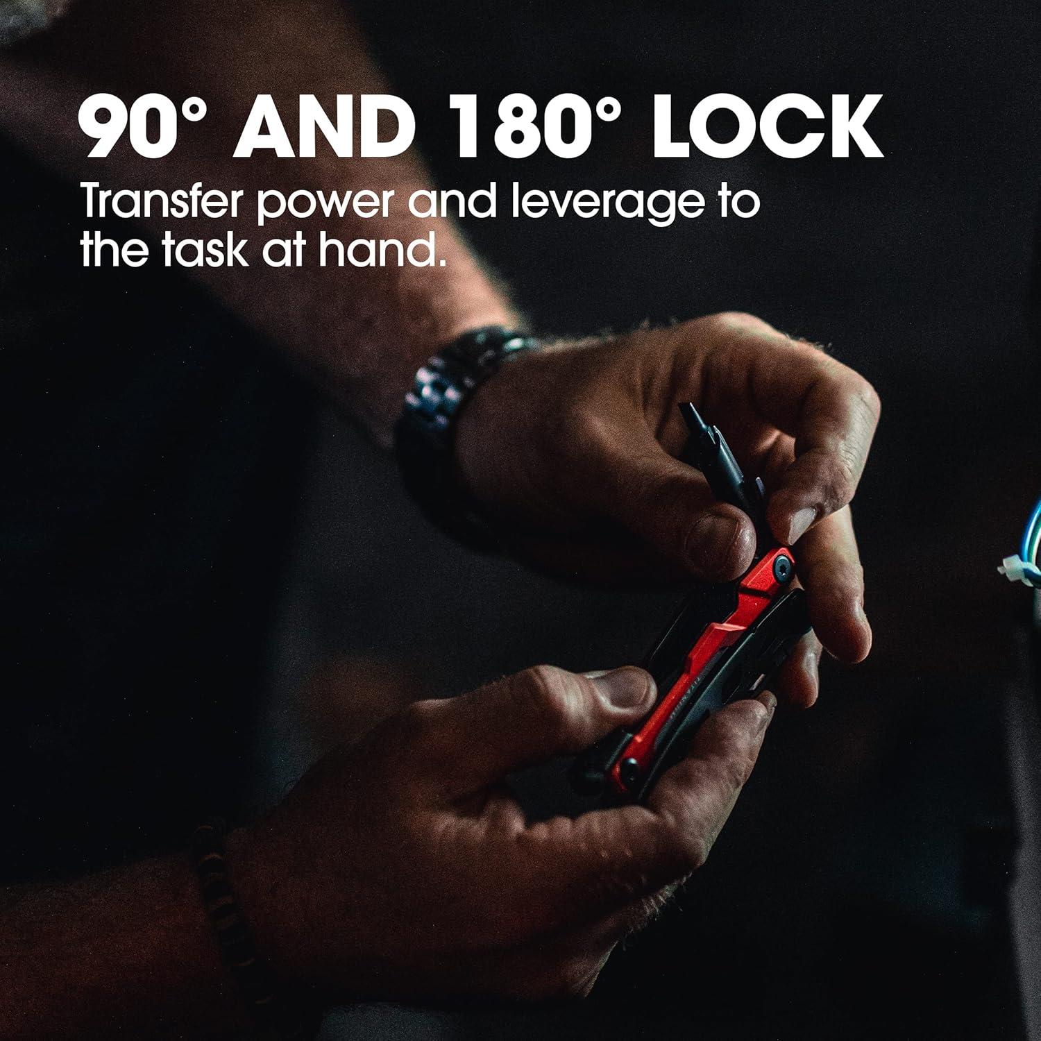 Multi-Herramienta de Bolsillo VERDADERO 8 en 1 Titanio Plata/Rojo