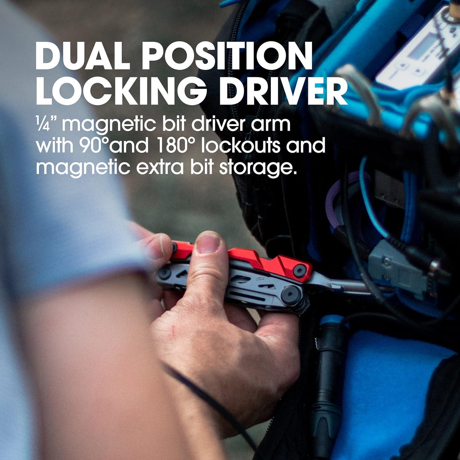 Multi-Herramienta de Bolsillo VERDADERO 8 en 1 Titanio Plata/Rojo