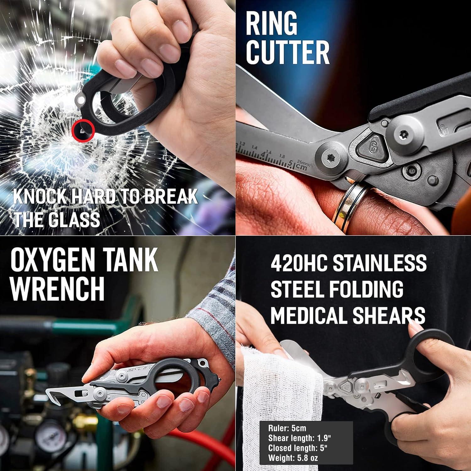 Tijeras de Trauma Secfanya Multifuncionales Acero Inoxidable 20.6 cm