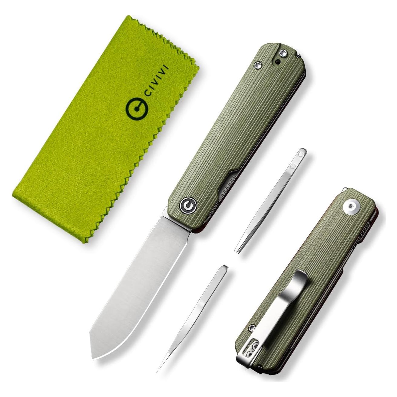 Cuchillo Multiherramienta CIVIVI Sendy 3 en 1 Verde/Rojo EDC