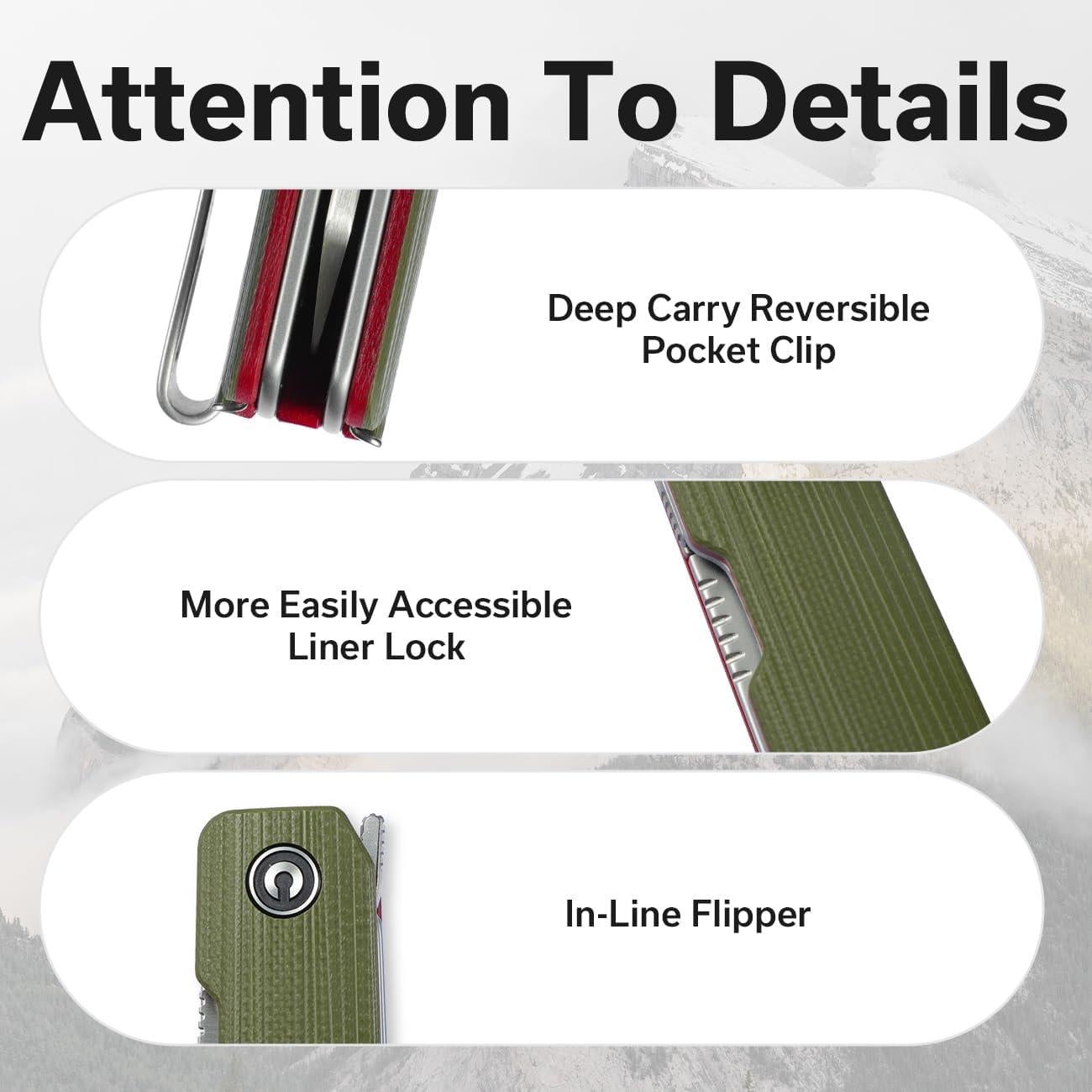 Cuchillo Multiherramienta CIVIVI Sendy 3 en 1 Verde/Rojo EDC