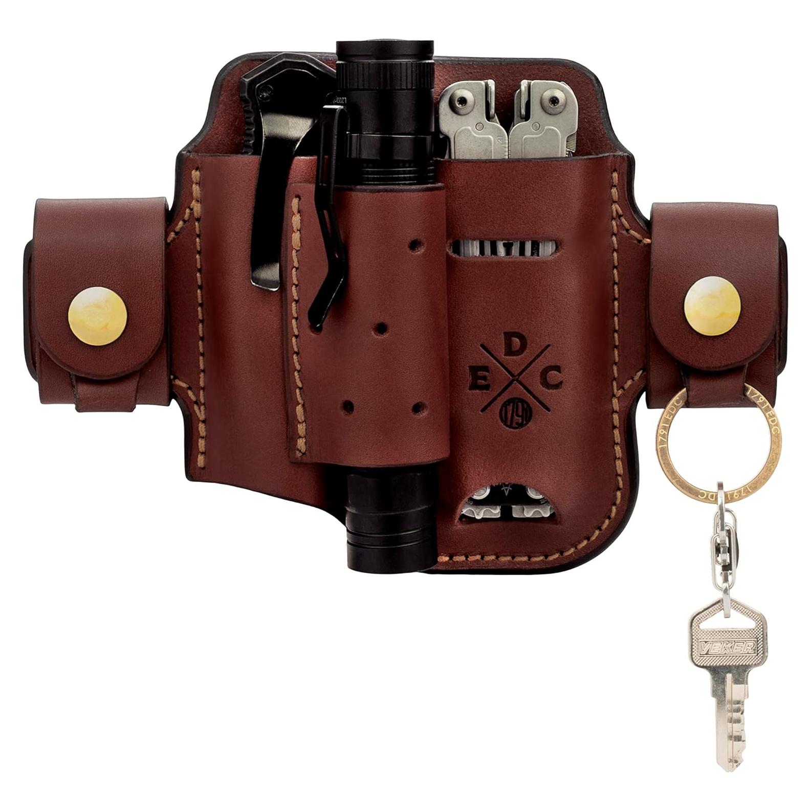 Funda de Cuero EDC 1791 para Multiherramientas y Linternas