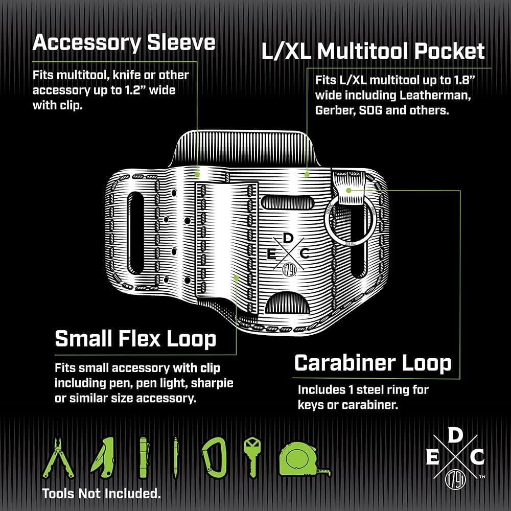 Funda Organizador de Cuero EDC 1791 para Multiherramienta y Accesorios