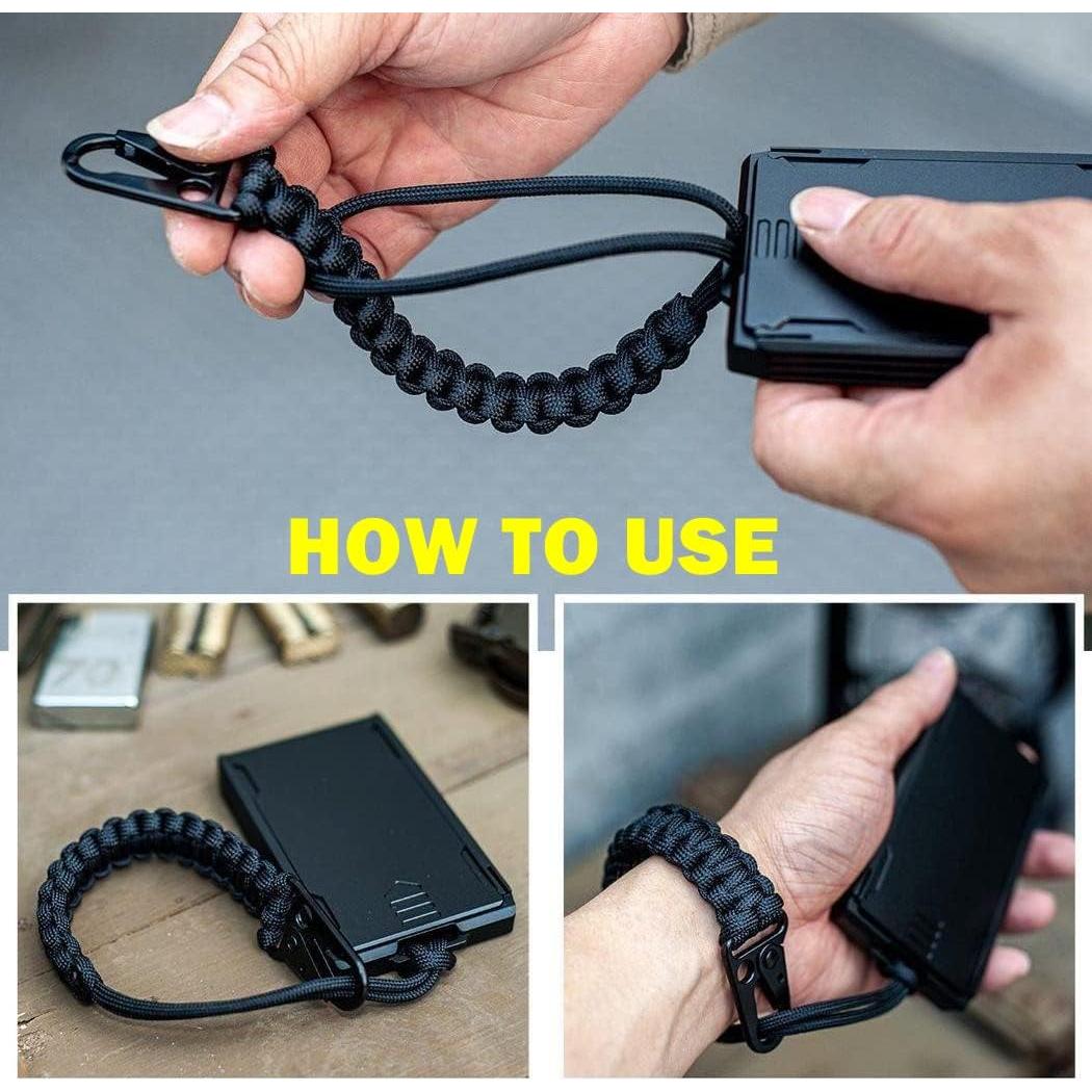 Llavero Paracord Táctico YUNLOVXEE - Pack 3 Piezas 26cm