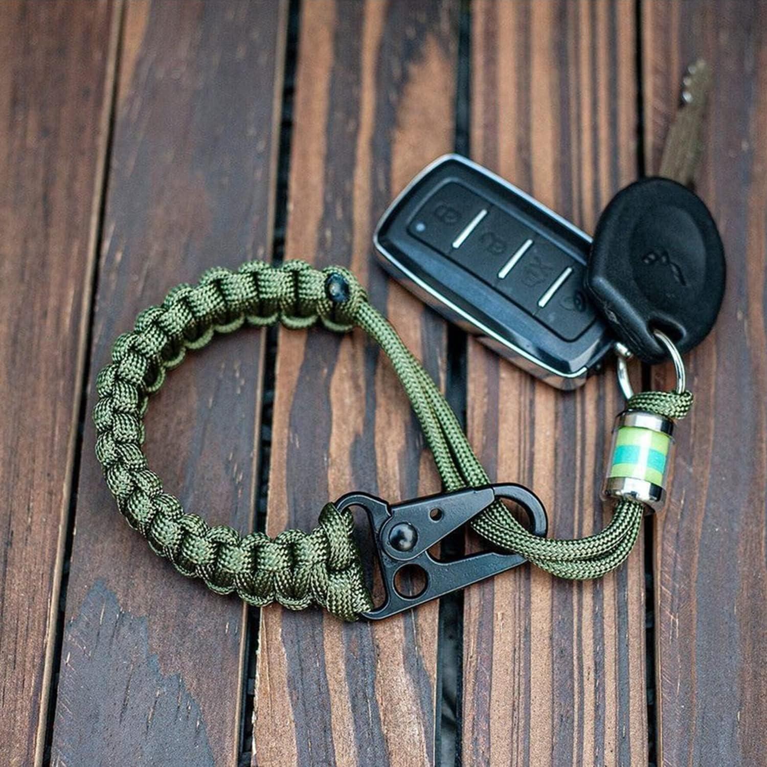 Llavero Paracord Táctico YUNLOVXEE - Pack 3 Piezas 26cm