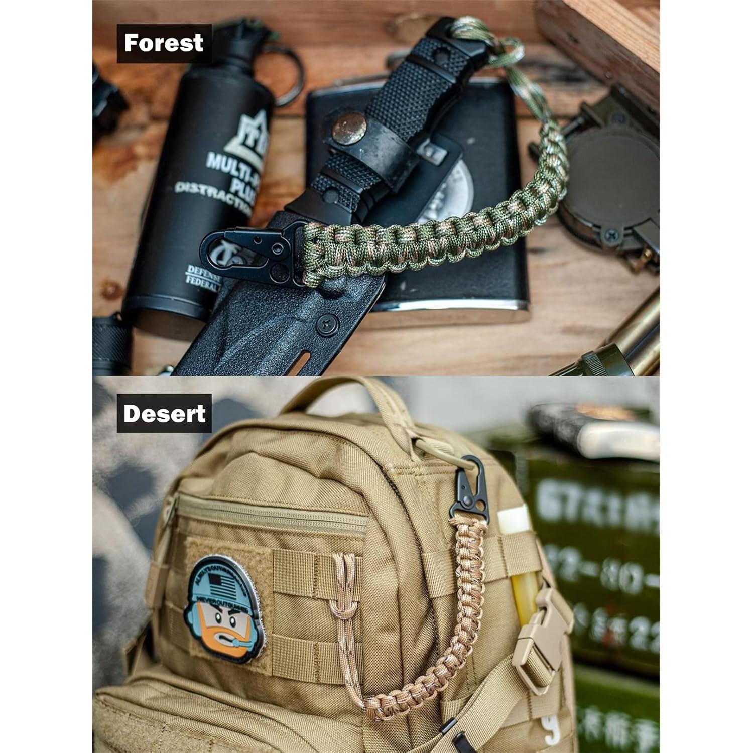 Llavero Paracord Táctico YUNLOVXEE - Pack 3 Piezas 26cm