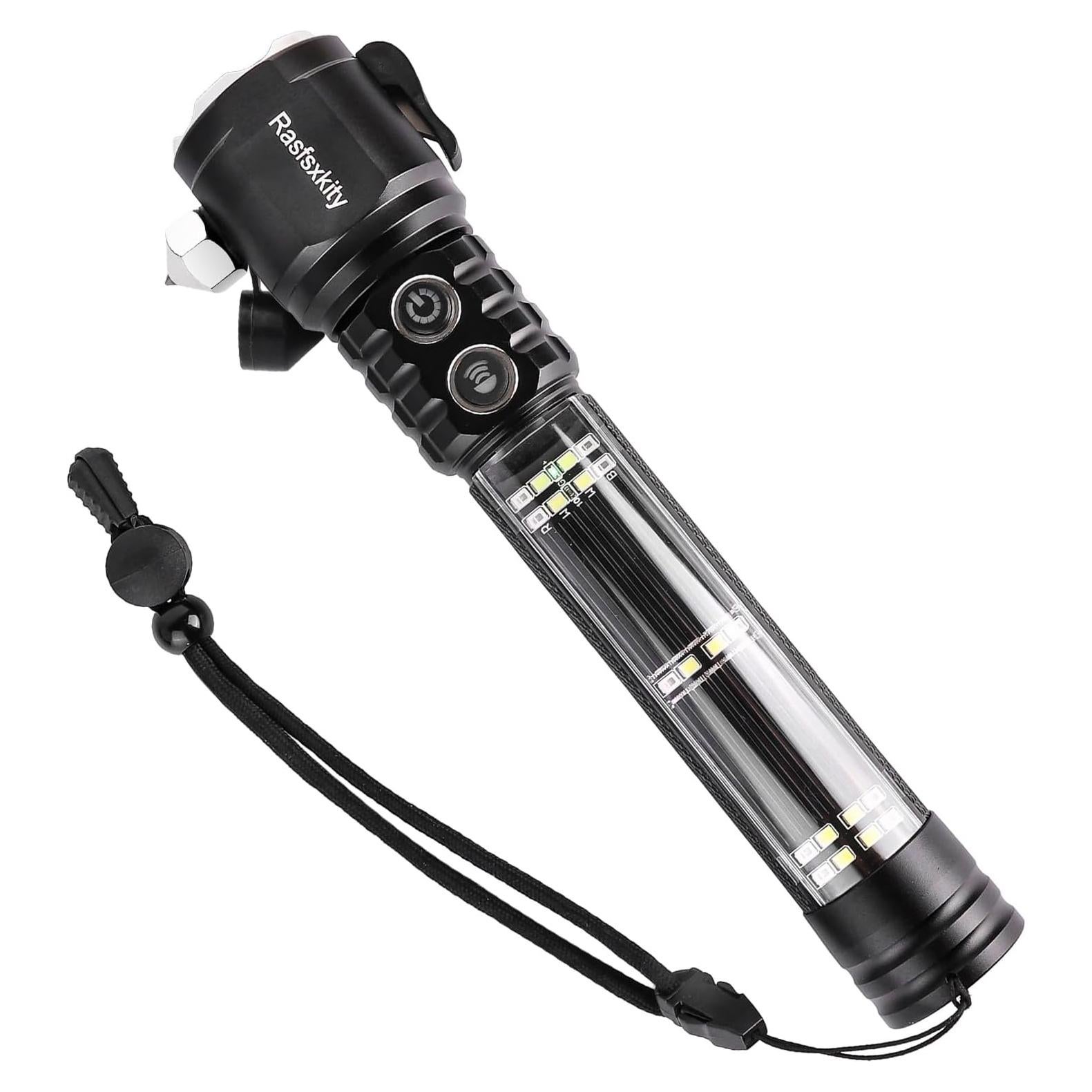 Linterna LED Multifuncional Rasfsxkity con Cortador y Rompedor