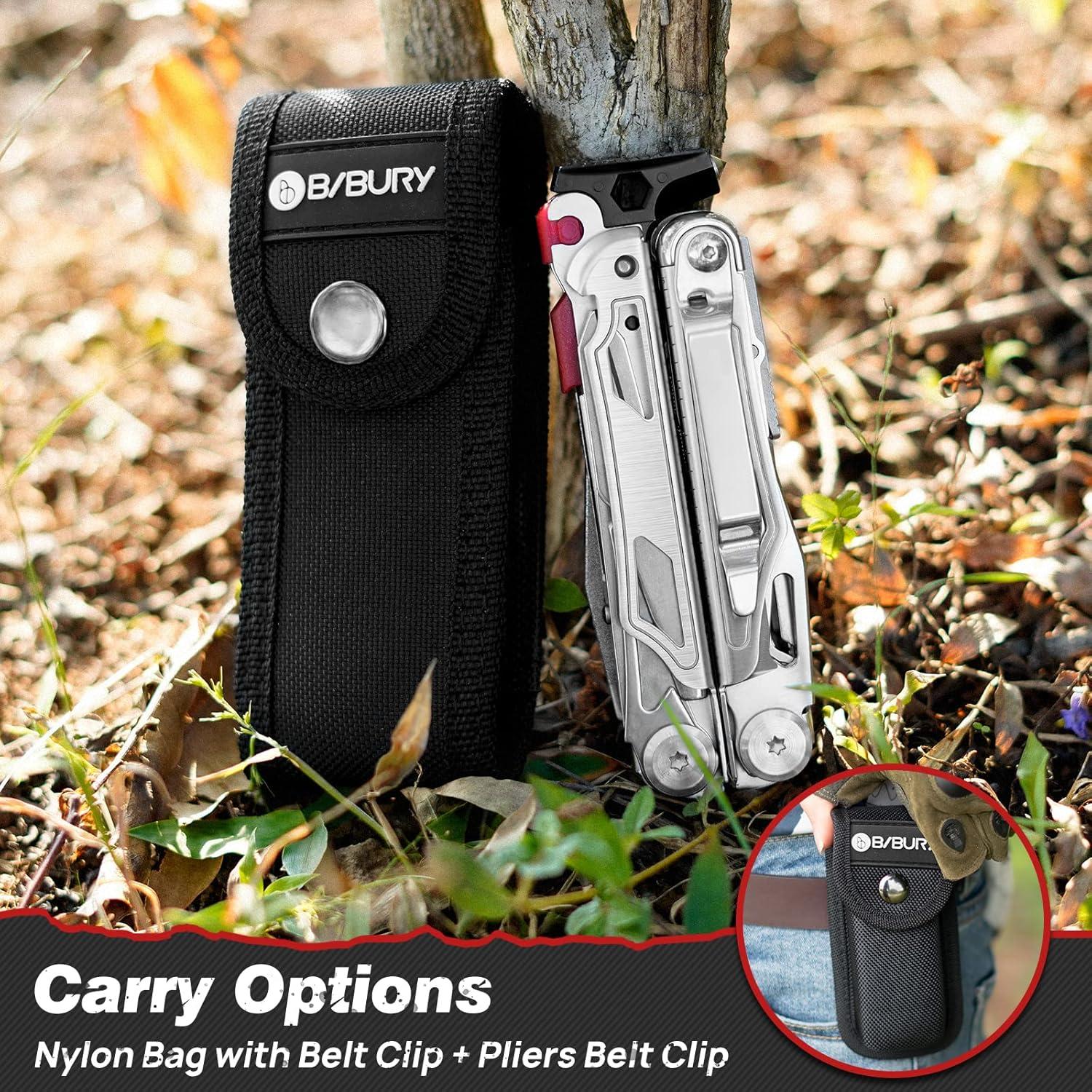 Multiherramienta Plegable BIBURY BI2038B 22-en-1 Acero Inoxidable