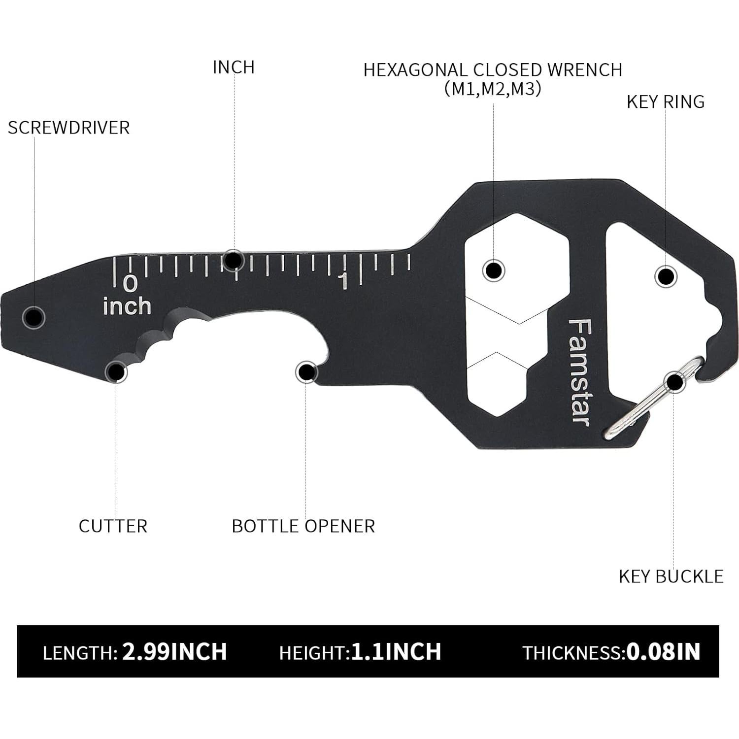 Llave Multi-herramienta 3 en 1 Famstar Acero Inoxidable