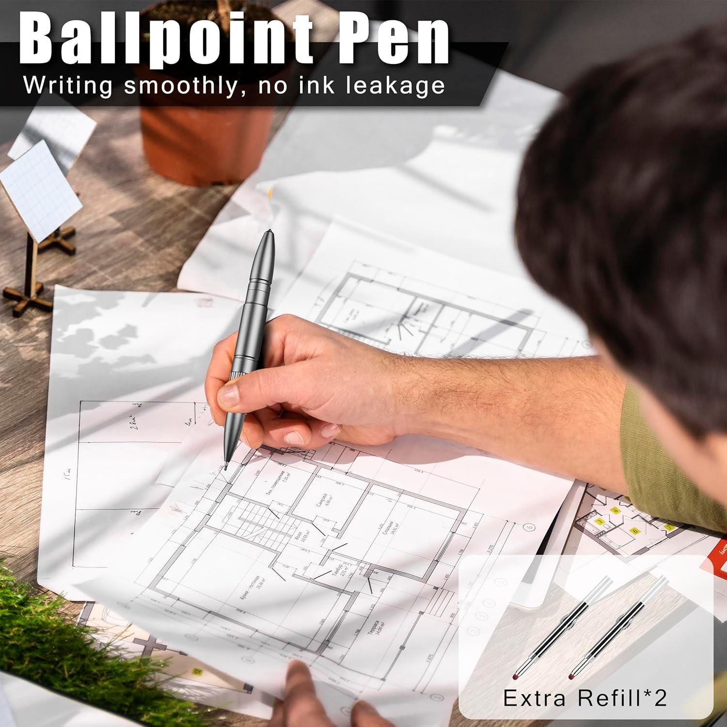 Bolígrafo Multiherramienta RoverTac 5-en-1 con Luz LED y Rompevidrios