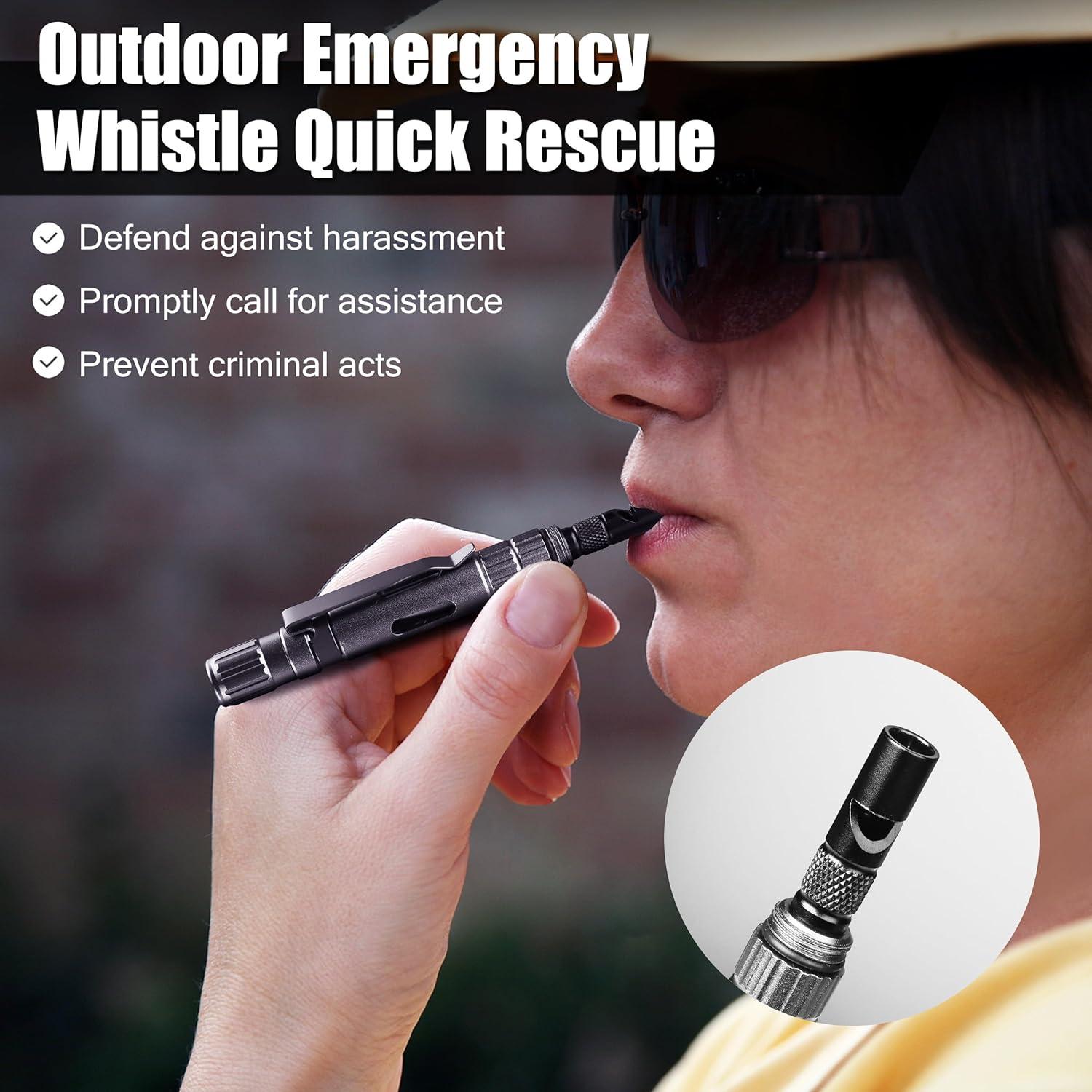 Bolígrafo Multiherramienta RoverTac 5-en-1 con Luz LED y Rompevidrios