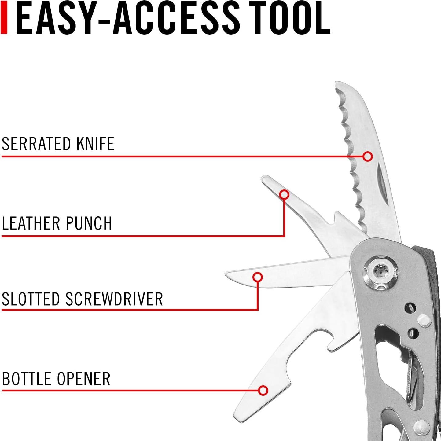 Herramienta Multiuso COAST CT211 11 en 1 Acero Inoxidable