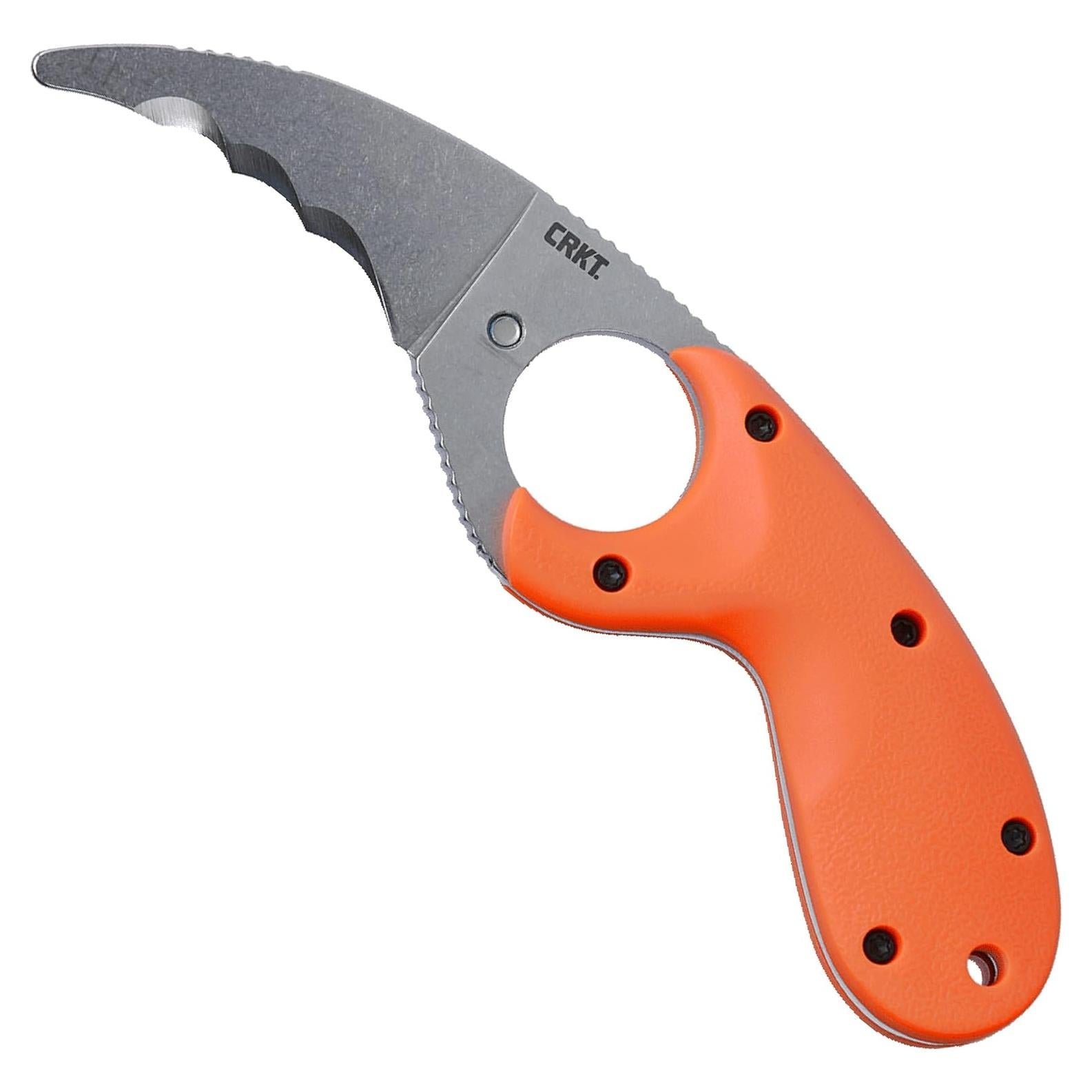 Cuchillo de Rescate CRKT Bear Claw AUS 8 Mango Naranja