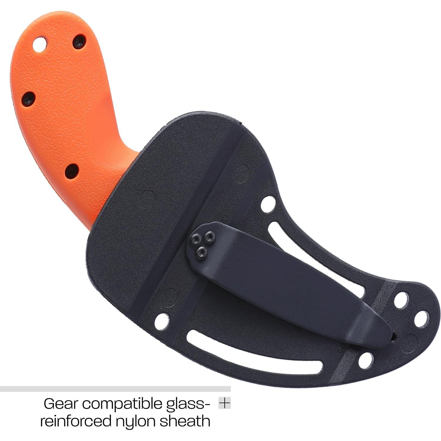 Cuchillo de Rescate CRKT Bear Claw AUS 8 Mango Naranja