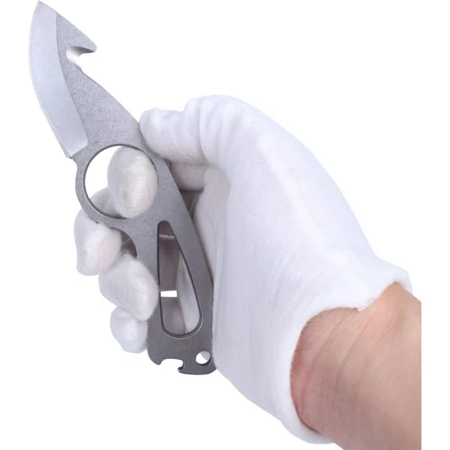 MASALONG 8CR14MOV Small Fixed Blade Neck Knife Full Tang with Knife Sheath,multifunctional Tool Knife Sharpener for Outdoor, Camping, Hiking