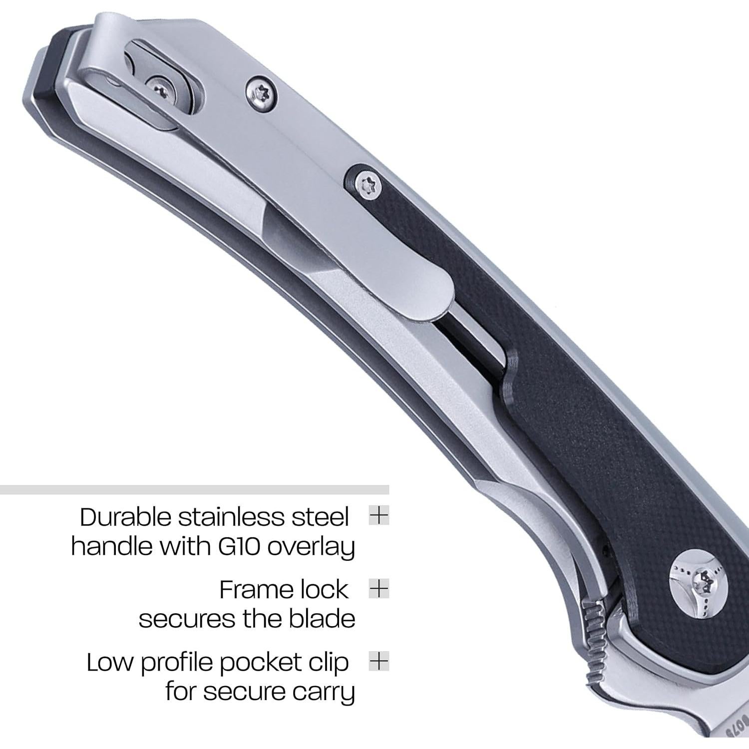 Cuchillo Plegable CRKT Padawan Acero 14C28N Mango G10