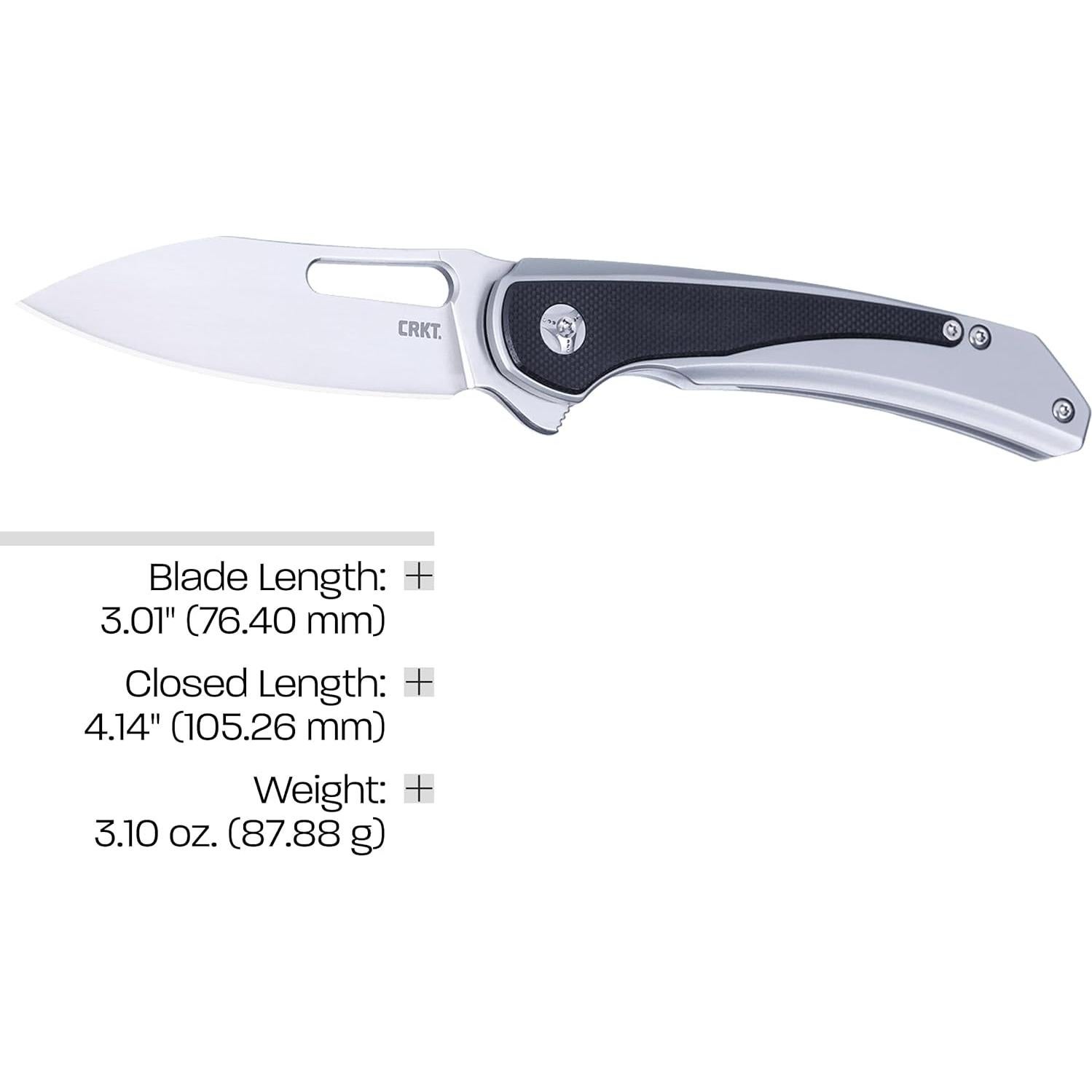 Cuchillo Plegable CRKT Padawan Acero 14C28N Mango G10