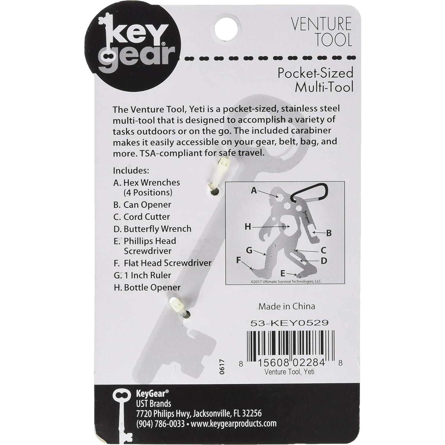 Herramienta Multiusos Yeti UST de Acero Inoxidable 89x46mm