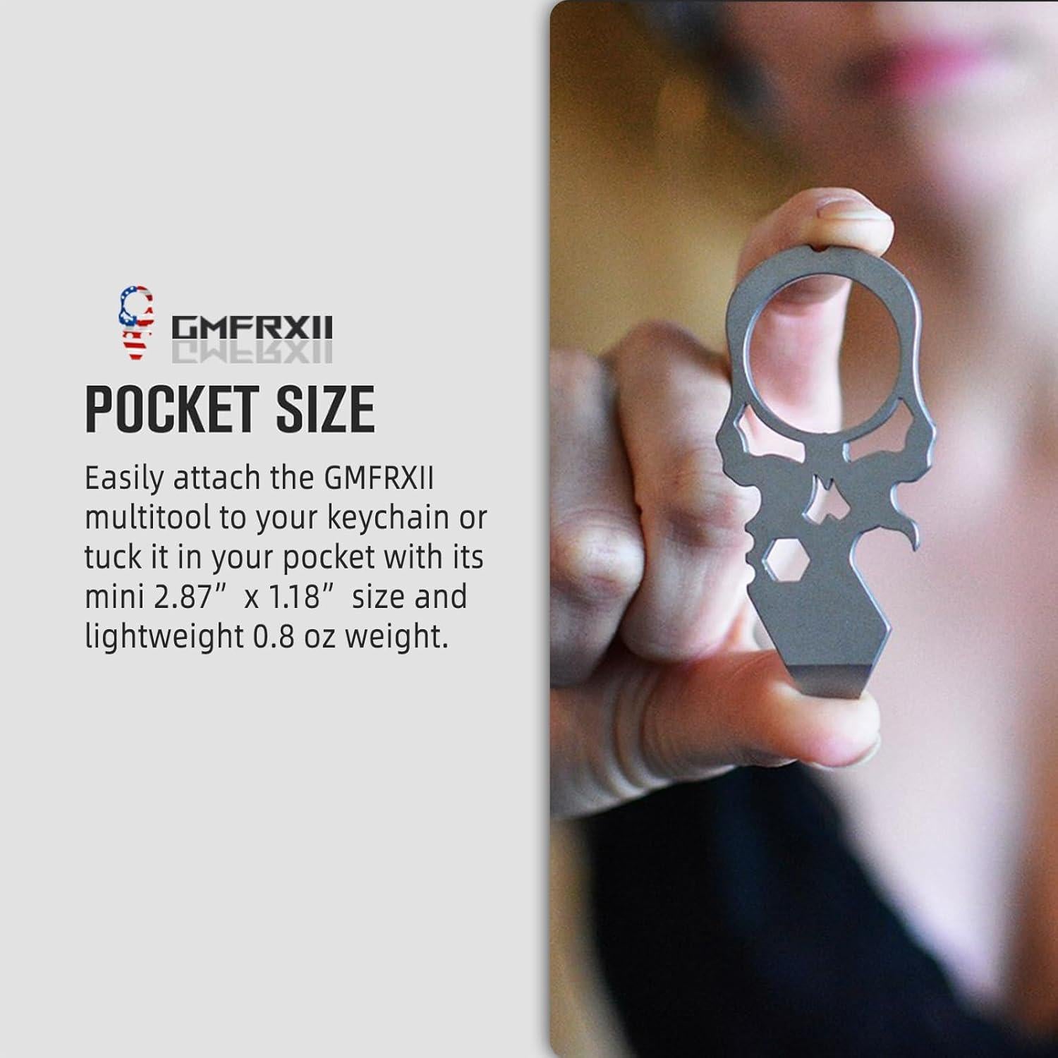 Llave de Calavera Multi Herramienta EDC GMFRXII Acero Inoxidable