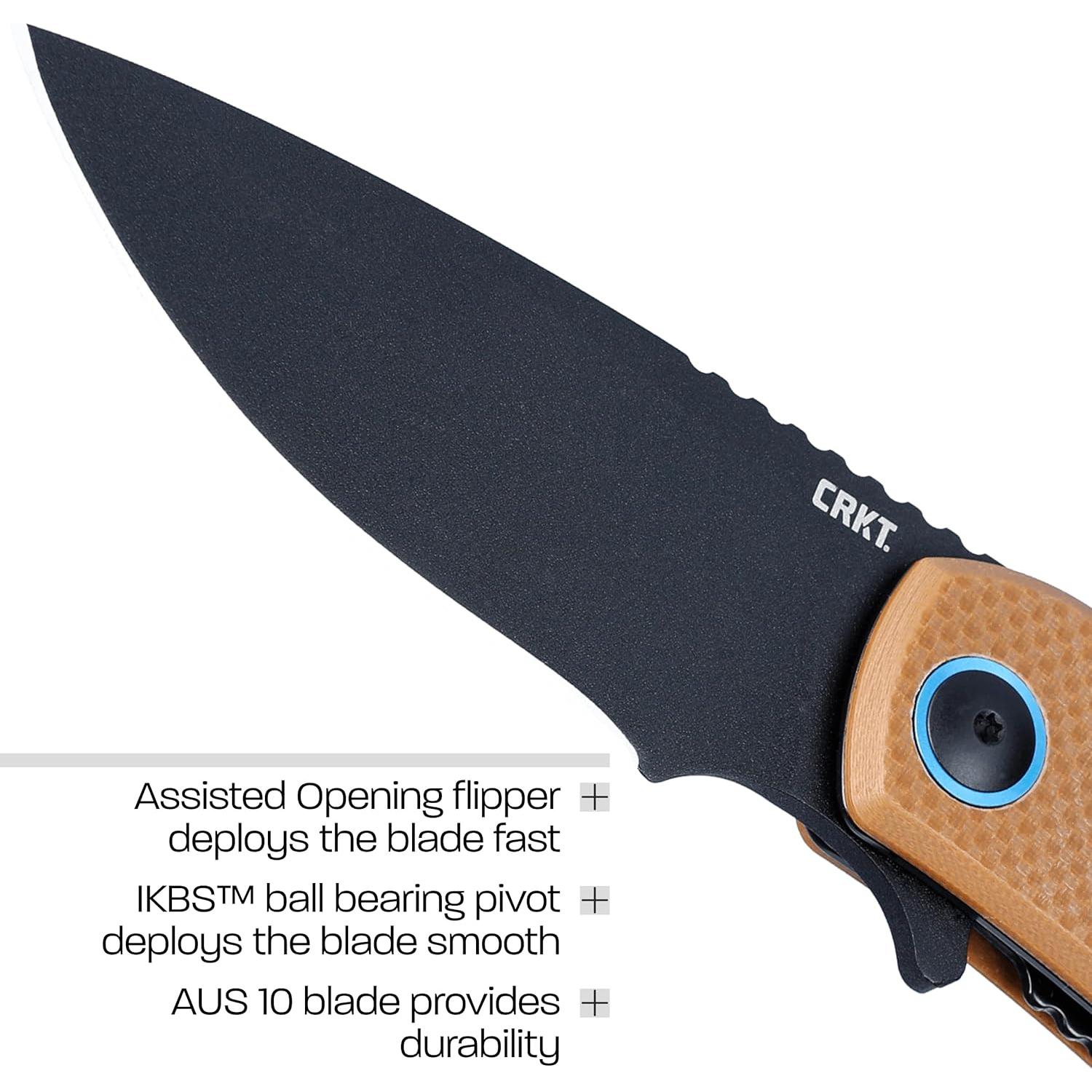 Cuchillo Plegable CRKT EDC 7.69 cm Apertura Asistida G10
