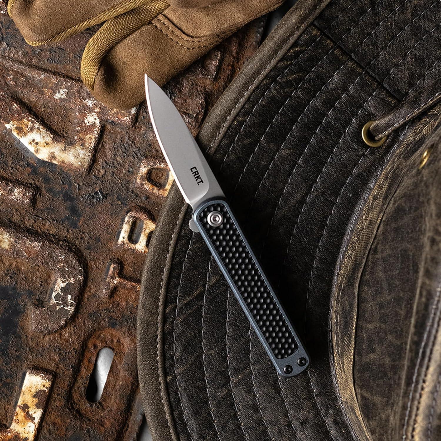 Cuchillo Plegable CRKT Pup EDC AUS 10 Mango Nylon 34g