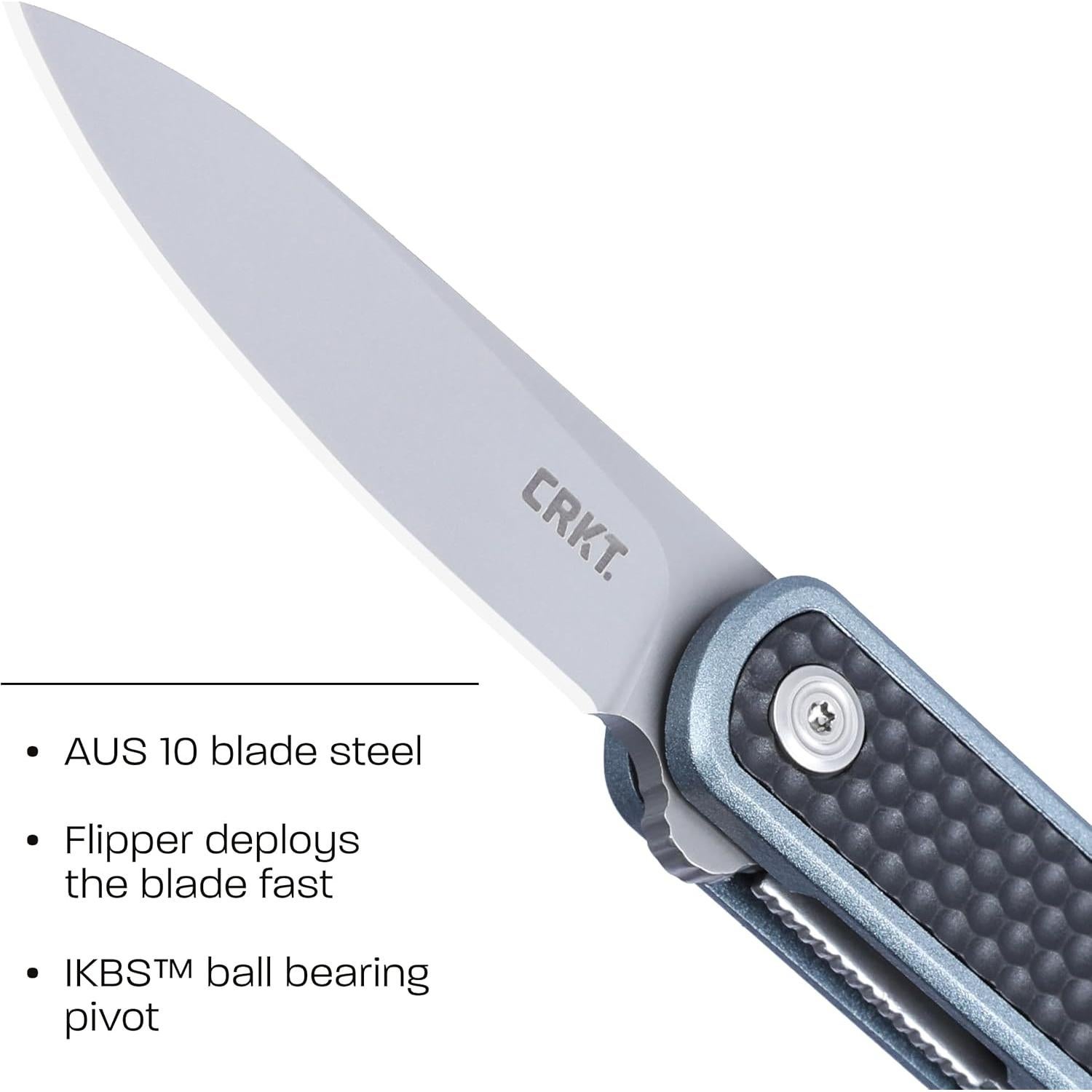 Cuchillo Plegable CRKT Pup EDC AUS 10 Mango Nylon 34g