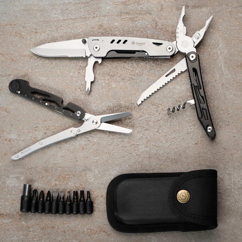 Multiherramienta Ganzo G304 21 en 1 Acero Inoxidable Negro