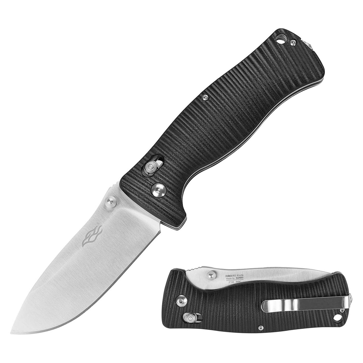 Cuchillo Plegable Ganzo G720-BK Acero Inoxidable 90mm