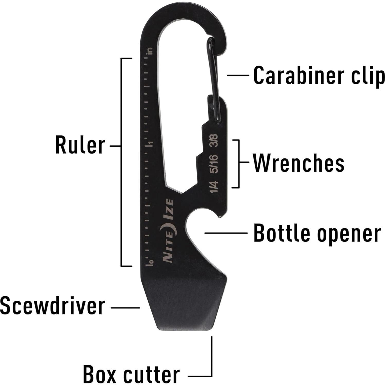 Nite Ize DoohicKey Herramienta Multiusos 5-en-1 Acero Inoxidable