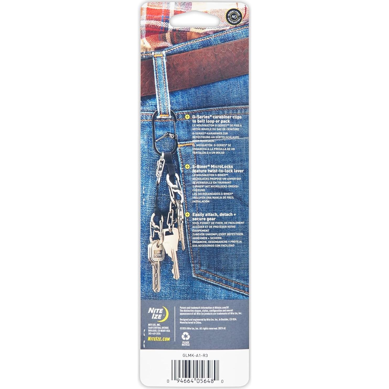 Organizador de Llaves Nite Ize Mini GearLine - 4 S-Biner