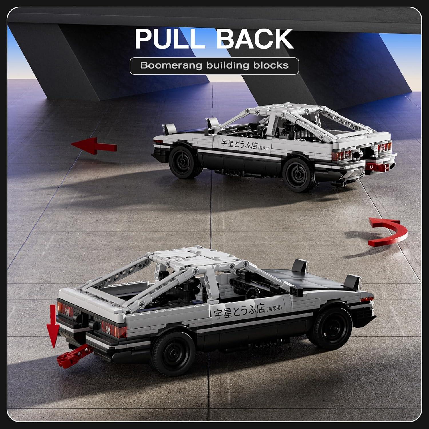 Race Car Model Kit, Pull Back Racing Vehicle Cars Model Building Sets, Collectible Speed Champion Car Toys Building Blocks for Adults and Kids 8+