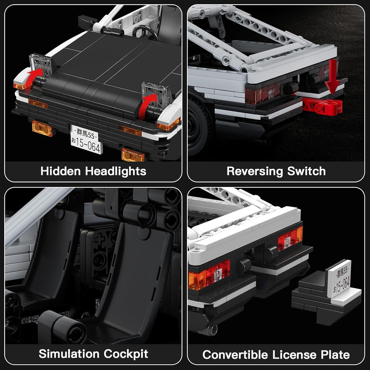 Race Car Model Kit, Pull Back Racing Vehicle Cars Model Building Sets, Collectible Speed Champion Car Toys Building Blocks for Adults and Kids 8+