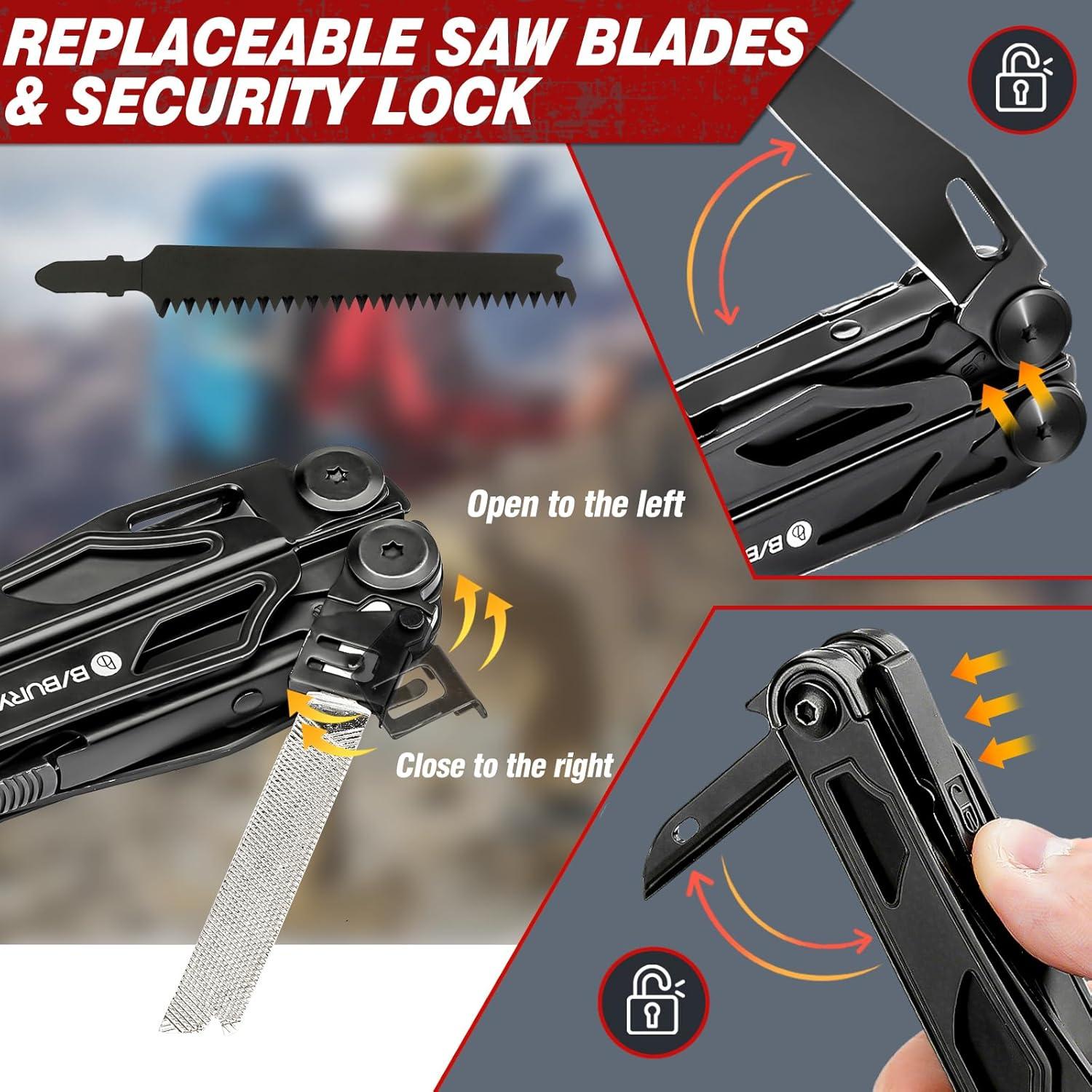 Multiherramienta BIBURY Pro 31 en 1 Acero Inoxidable Plegable