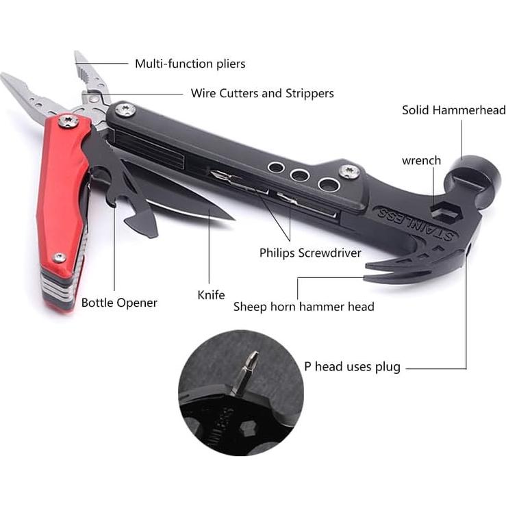 Herramienta Multitool PHOELUX 14 en 1 con Funda de Nailon