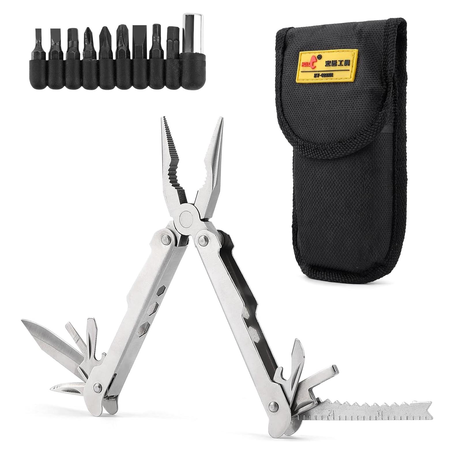 Multi-Herramienta DOWELL 21-en-1, Alicates de Punta de Aguja