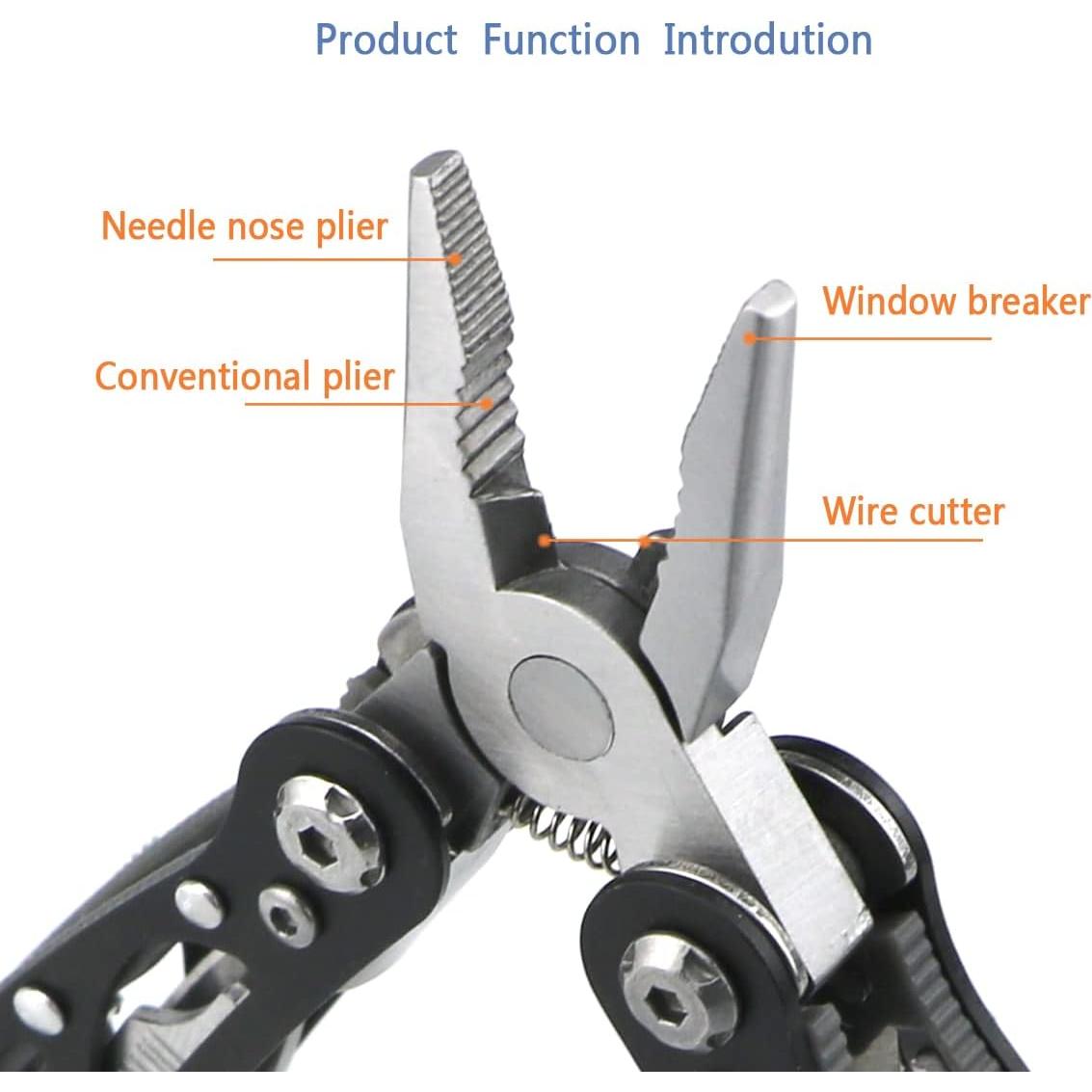 Alicate Multiherramienta 15 en 1 Lemiyoo Acero Inoxidable Negro