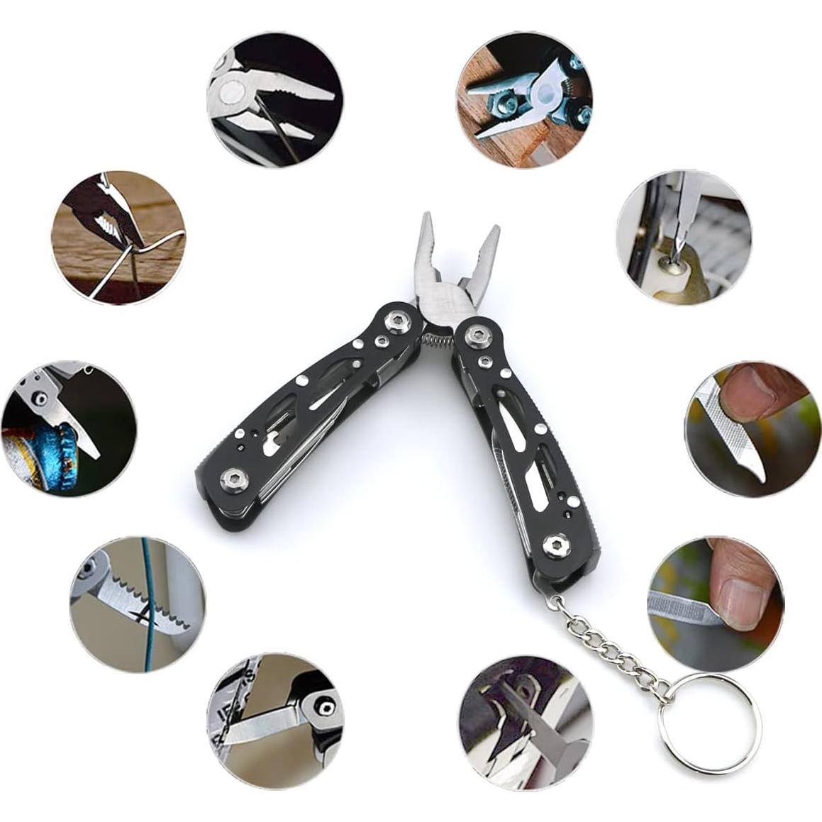 Alicate Multiherramienta 15 en 1 Lemiyoo Acero Inoxidable Negro