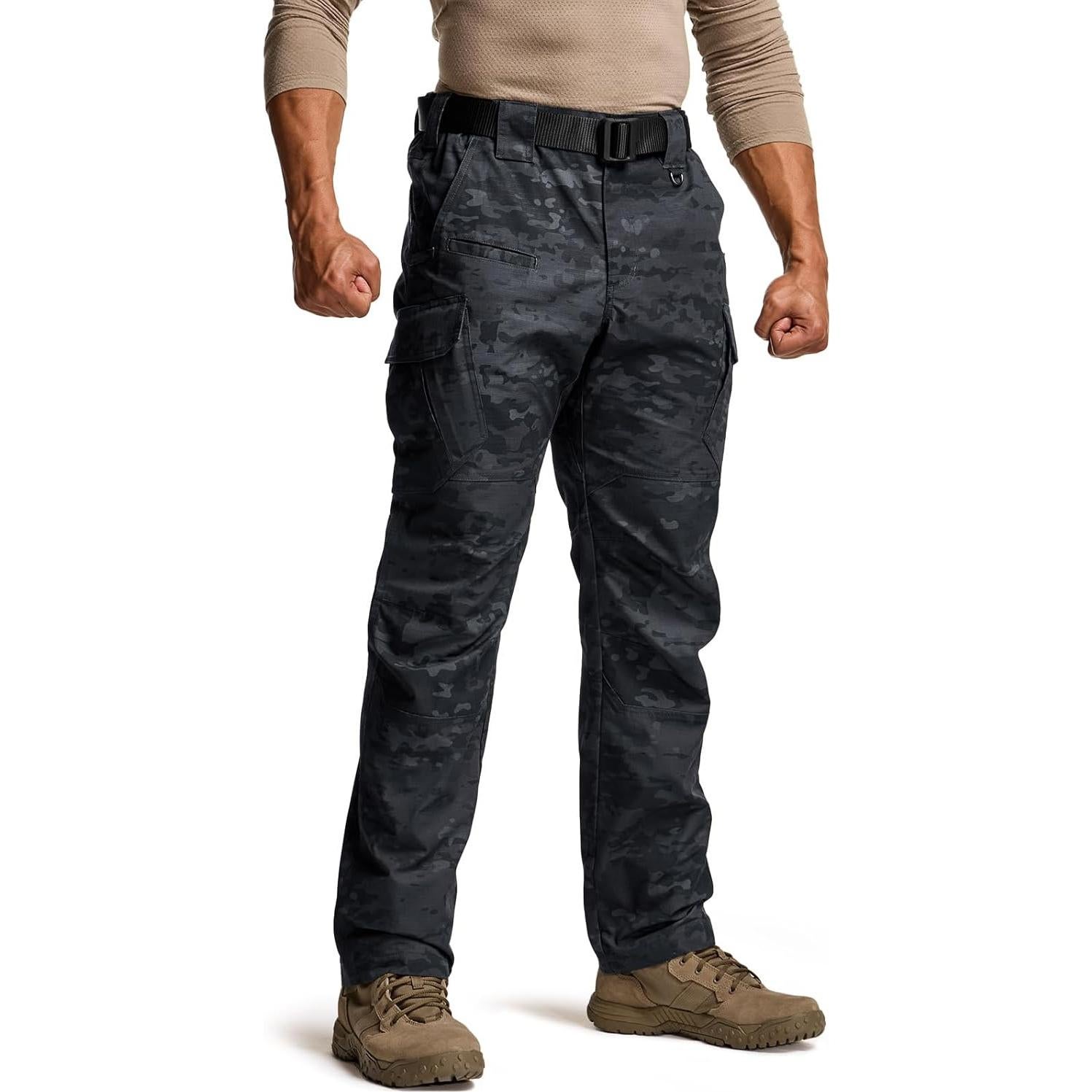 Pantalones Tácticos CQR Hombre Ripstop Resistente Agua 40W x 34L