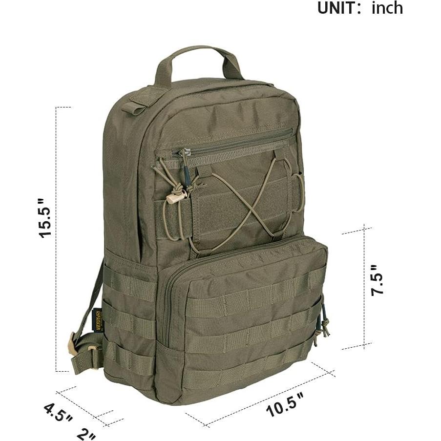 Mochila de Hidratación EXCELENTE ELITE SPANKER 3L Verde Ranger